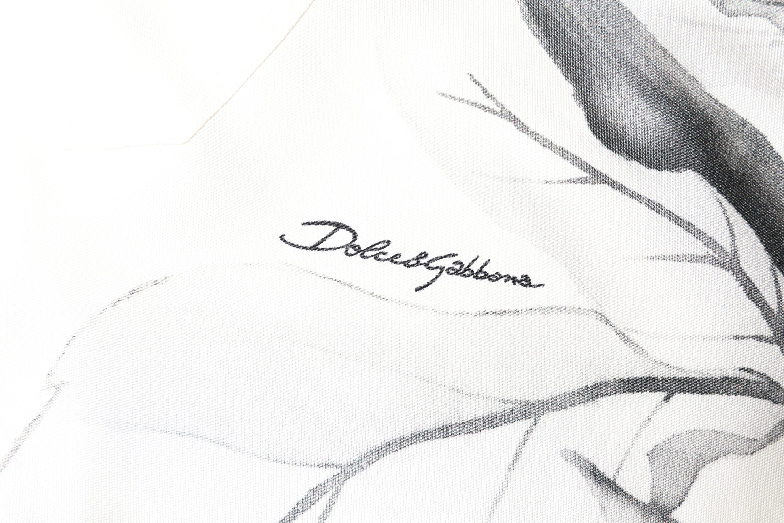 Dolce & Gabbana Ivory Silk Long Sleeve Shirt for Men Casual Shirt